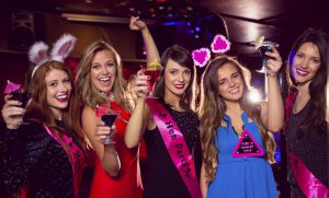 Pretty friends on a hen night